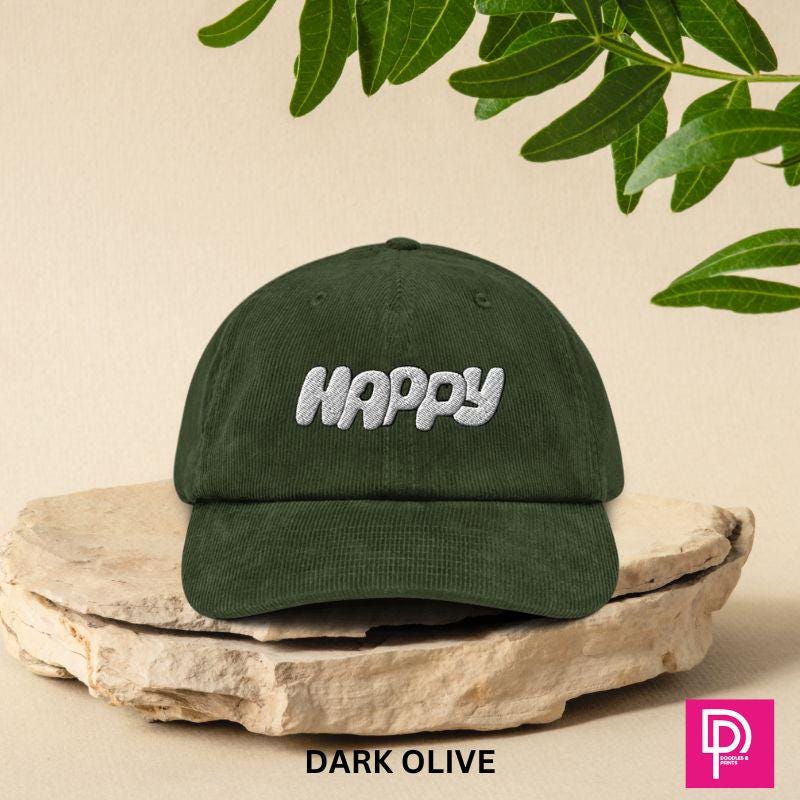 JIN HAPPY キャップ Embroidered Corduroy HAPPY Hat, BTS Kim Seokjin, BTS Jin
