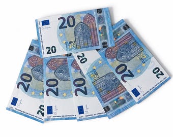 Fake 20 Euro Banknote – Movie Prop | Fake Euro Banknote for Cinema, Decoration & Collection | Realistic Accessory
