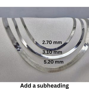 Herringbone Silver Chain Necklace,Real Silver Flat Snake Chain, Silver Chain Necklace, Silver Choker Chain, Bridesmaid Gift,Christmas Gift