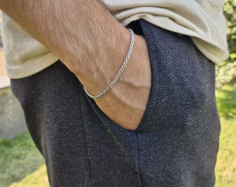 Sterling Silver Chain Bracelet: Foxtail, Byzantine, Spiga, Rolo