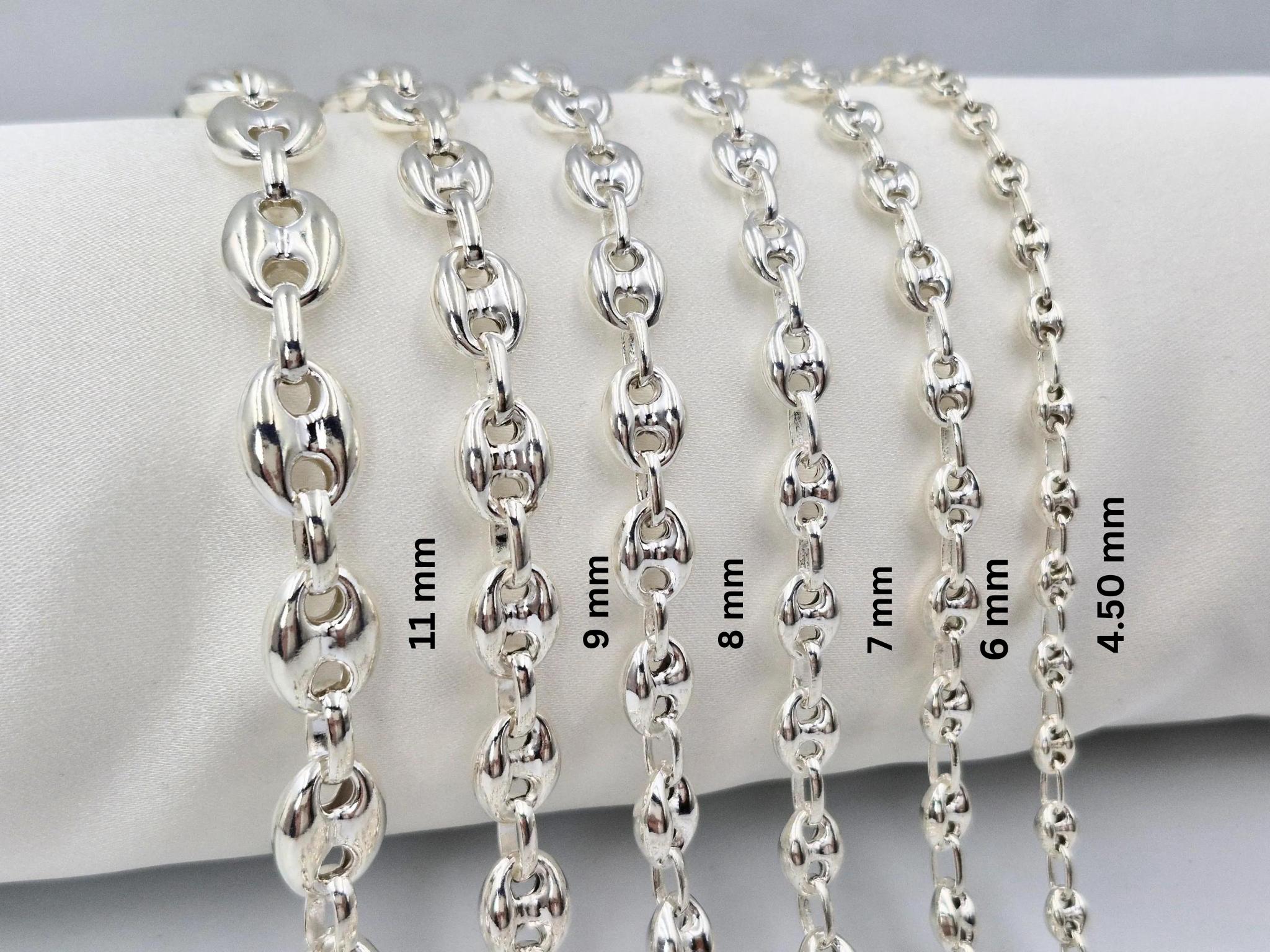 Sterling Silver Puffed Anchor Mariner Bracelet: Handmade Unisex