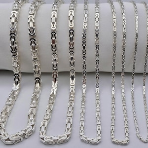 Sterling Silver Byzantine Chain: Handmade Bali Style