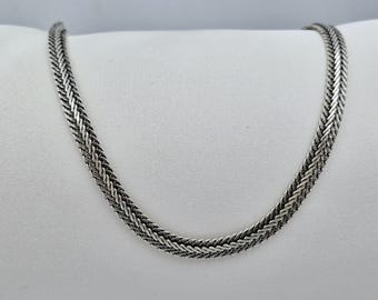 Oxidized Sterling Silver Flat Snake Chain: 5mm Necklace Bracelet
