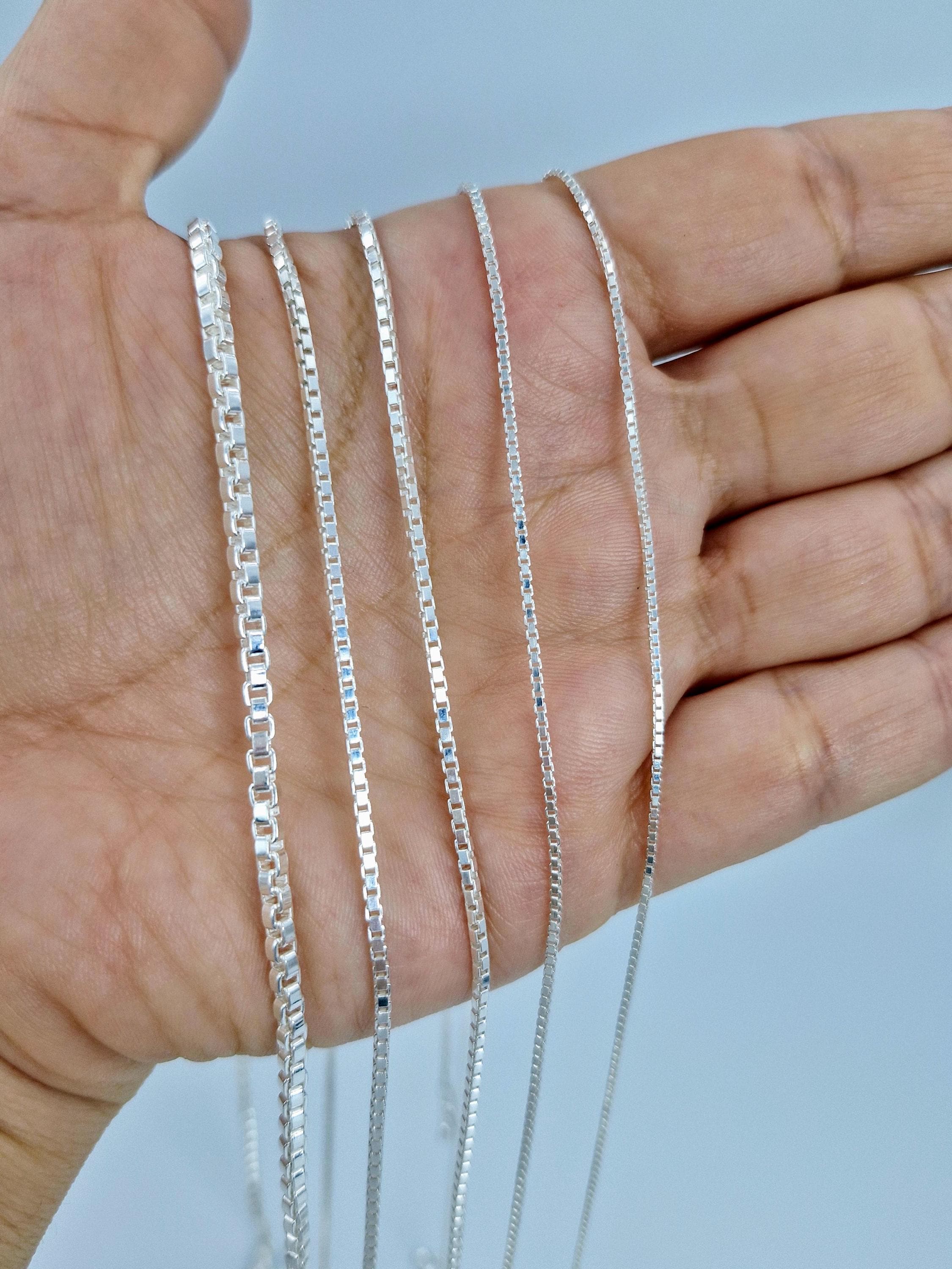 Sterling Silver Box Chain: Square Choker Chain for Pendants - Etsy