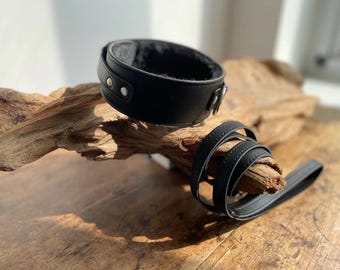 Lederhalsband und Leinen-Set für Frauen, Lederhalsband mit Leine, Pelzhalsband-Leine-Set