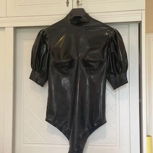 Female Latex Rubber Leotard Sexy Stretchy Bodysuit for Women Custom Fit Latex Lingerie