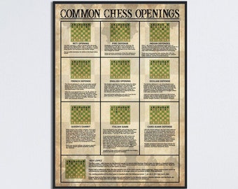 A cool chess poster for beginners with 12 popular openings (including name,  board position, and notation) ✨ : r/chessbeginners