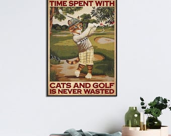 Targa in metallo con scritta Cat Gym Time Spent With Cats And Gym Is