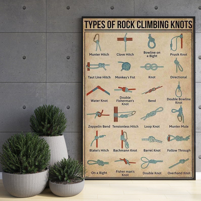 Types of Rock Climbing Knots Sport Climber Gift Climbing Etsy
