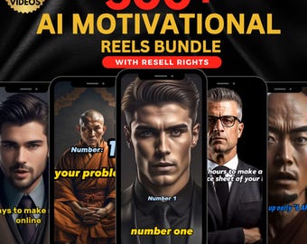 500+ AI Motivational Reels Bundle for YouTube, Instagram, TikTok - Video Bundle Pack