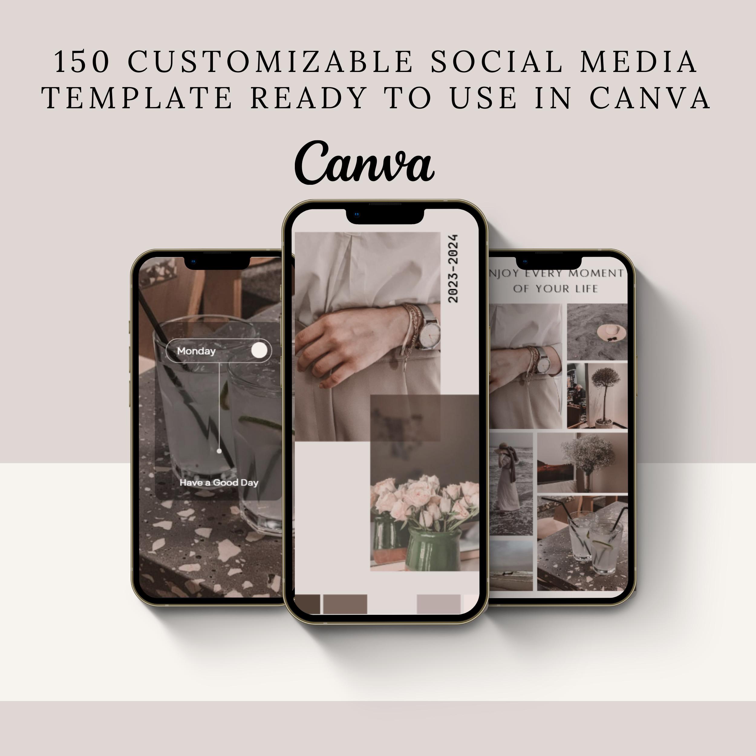 150 Instagram Templates, Editable Canva Social Media Posts & Stories ...