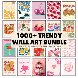 1000+ Printable Wall Art Bundle | 300 DPI Digital Prints | Vintage & Modern Aesthetic Posters | PLR MRR License | Instant Download