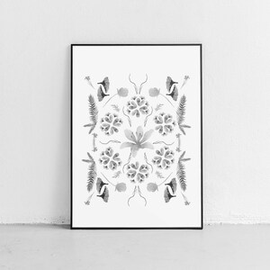 Watercolor Printable, Botanical Printable, Boho Print, Bohemian Art Print, Watercolor Wall Art, Bedroom Wall Decor, Boho Chic, Floral Print