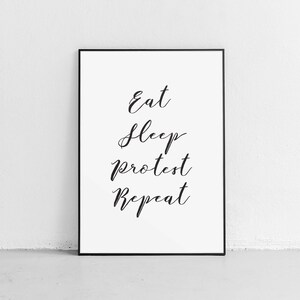 Protest Printable, Feminist Poster, Feminist Art, She Persisted Wall Art, Resist Poster, Girl Power Digital Prints, Anti Trump Digital Print