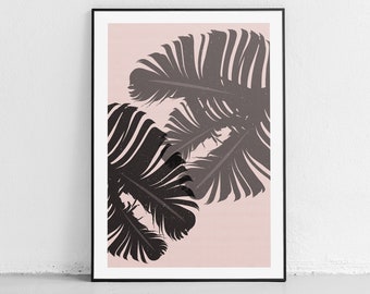 Leaf Printable, Leaf Print, Leaf Art Print, Leaf Poster, Palm Printable, Palm Print, Palm Art Print, Palm Poster, Tropical Printable