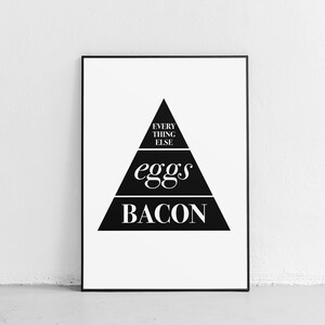 Tocino divertido imprimible, impresión de arte de tocino, arte de pared de tocino, decoración de cocina de tocino, decoración de cocina de granja, regalo para él, regalo de marido, regalo divertido