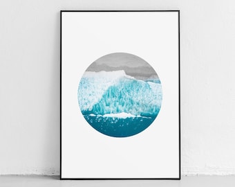 Strandtryck, Strandfotografi, Utskrivbar Strand, Strandväggdekor, Flygfoto över stranden, Havstryck, Havsfotografi, Utskrivbar Hav