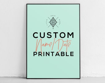 Customized Printable Art, Custom Art Print, Personalized, Custom Poster, Add-On, Custom Printable