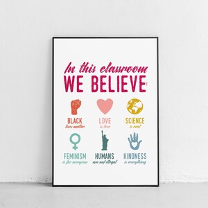 Resist Print, Classroom Posters, Teacher Gift, Protest Printable, LGBTQ Wall Art, Classroom Art Print, Feminist Gift, Pride Print