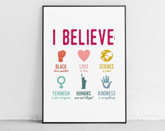 I Believe Printable Resist Poster