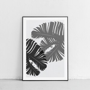 Tropical Print, Tropical Printable, Tropical Wall Decor, Tropical Wall Art, Palm Print, Modern Print, Leaf Print, Plant Print