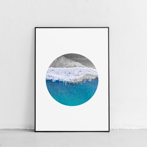 Aerial Beach Wall Art, Beach Photo, Beach Printable, Beach Poster, Aerial Ocean Photo, Ocean Printable, Large Wall Art, Aerial Sea Photo