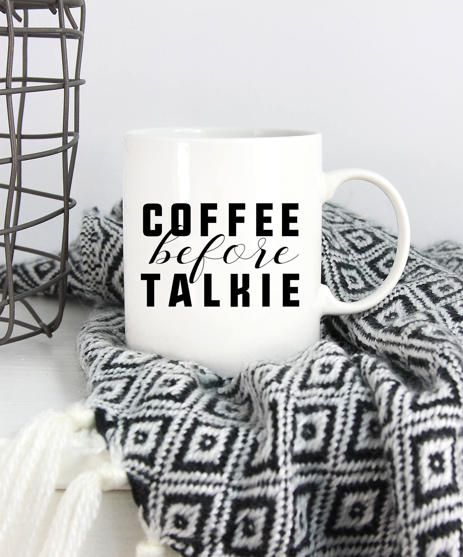 Coffee Before Talkie Coffee Mug Inspirational Mugs Coffee Etsy