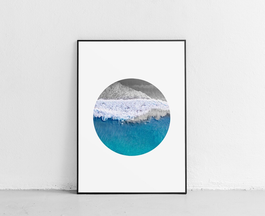 Aerial Beach Wall Art, Beach Photo, Beach Printable, Beach Poster