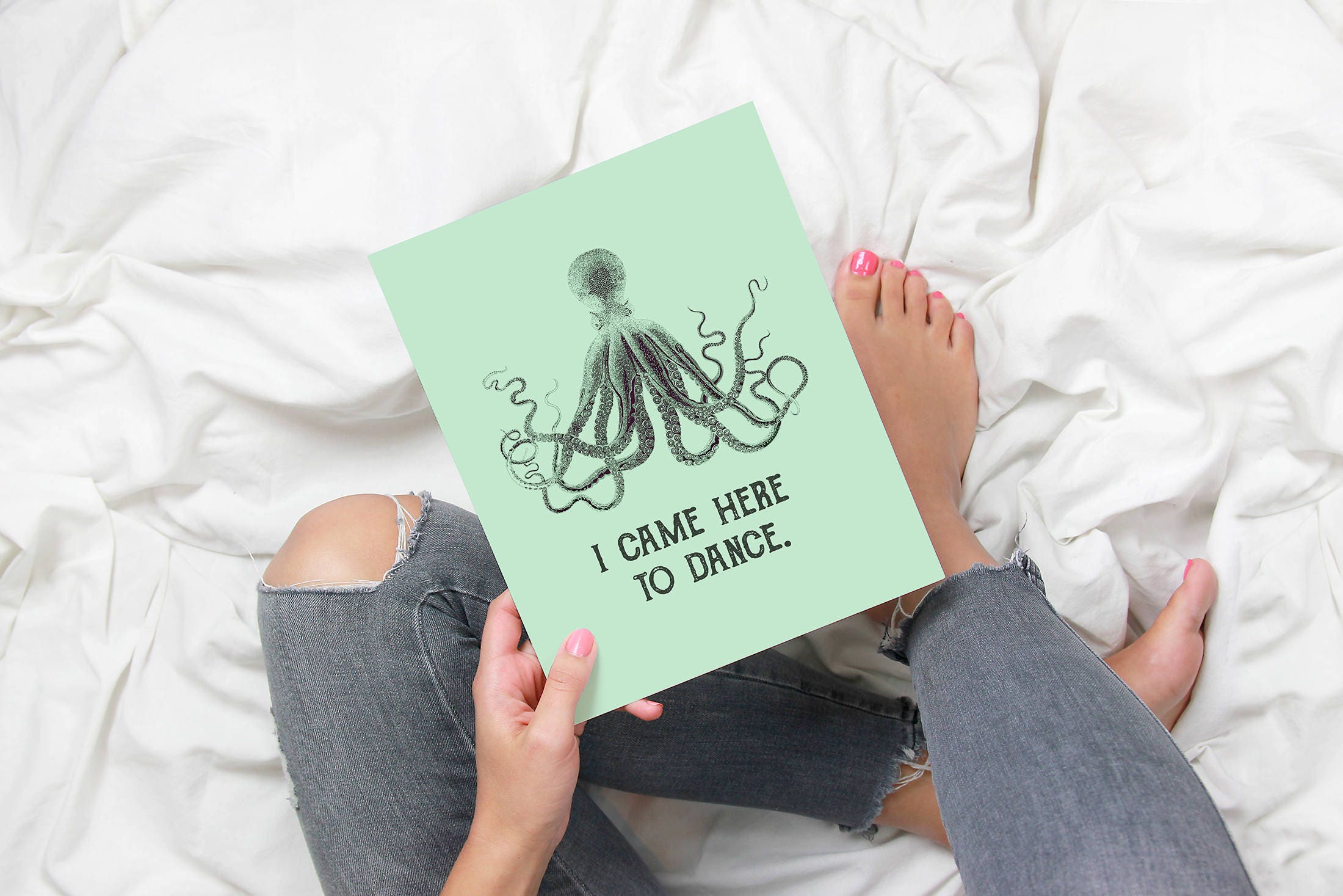 Octopus Printable Octopus Art Print Octopus Wall Art | Etsy