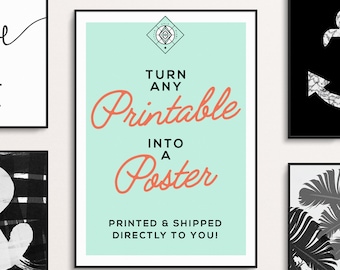 Printable into a Poster - Turn Any Little Gold Pixel Digital Art into a Physical Art Print - Printed and Shipped to You