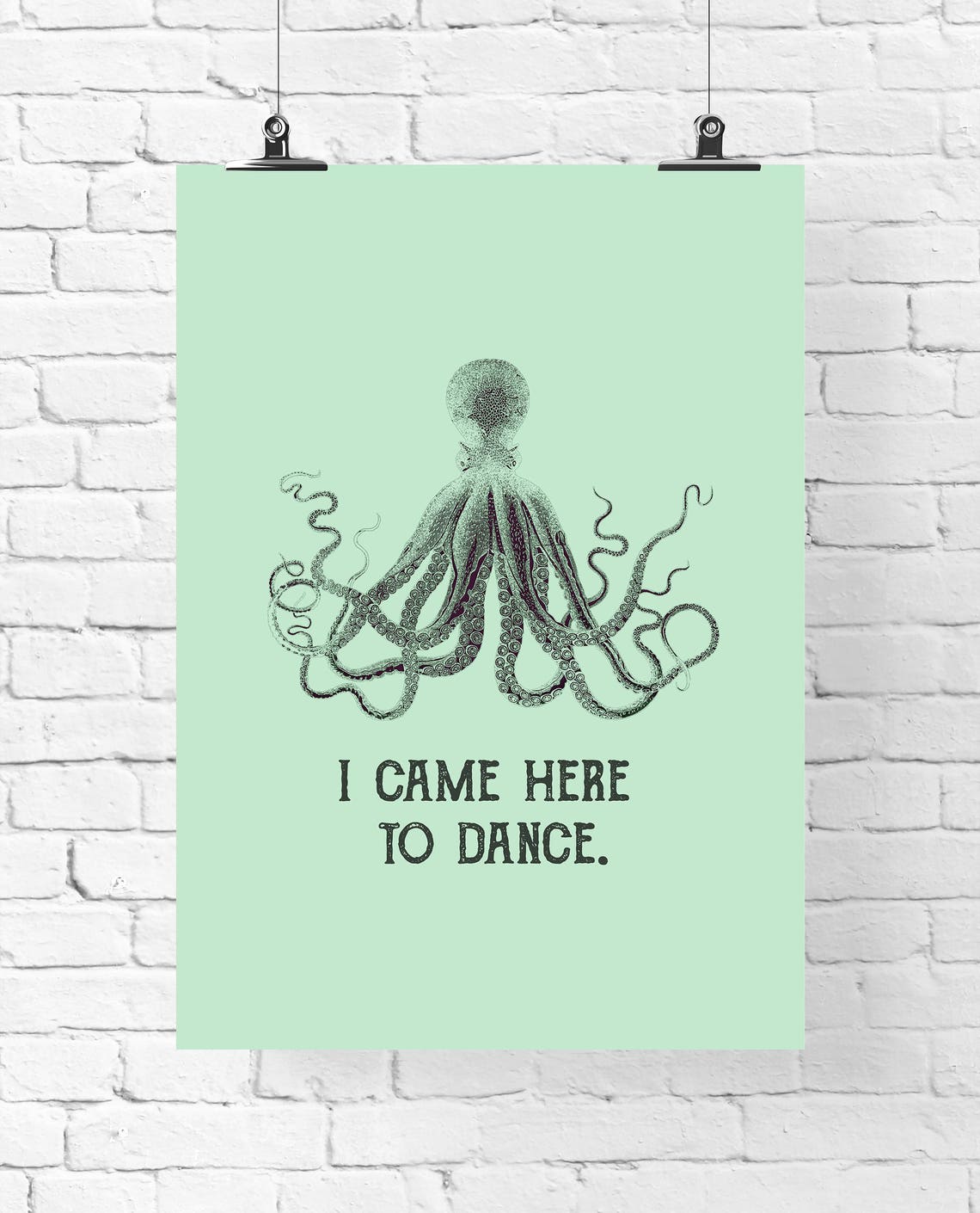 Octopus Printable Octopus Art Print Octopus Wall Art | Etsy
