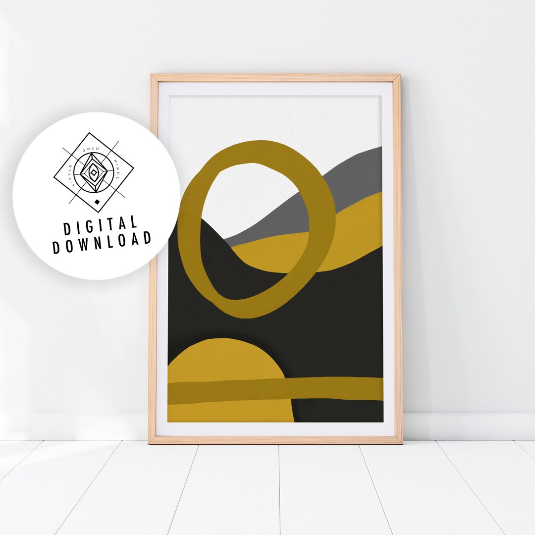 Abstract Geometric Printable Wall Art, Digital Print, Neutral Wall Art ...
