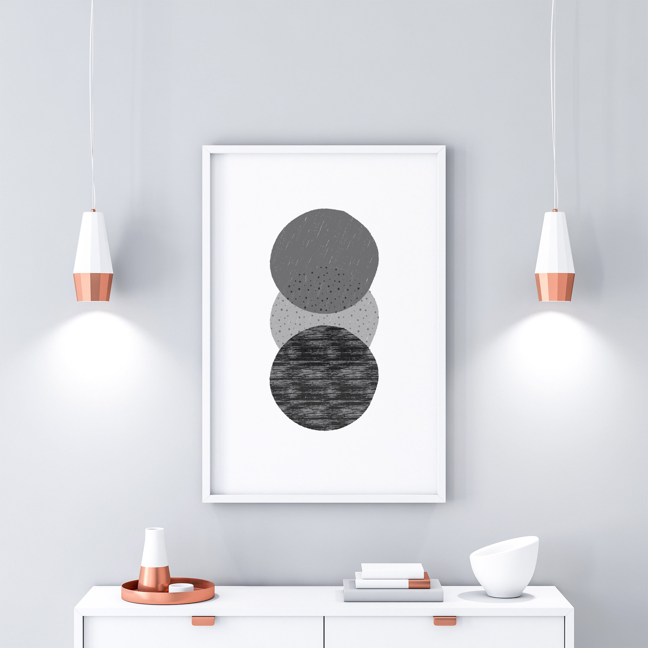 Circles Printable Circles Wall Art Circles Home Decor Etsy