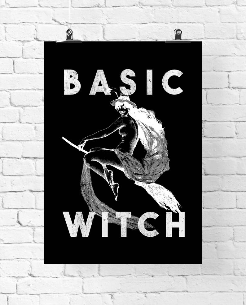 Basic Witch Printable Funny Halloween Decor Halloween Etsy(00)