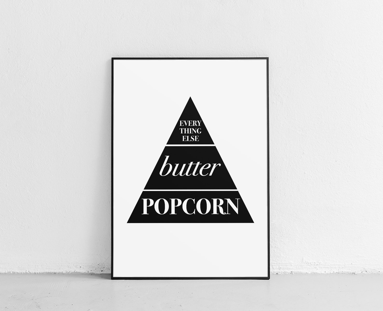 Popcorn Wall Art Kitchen Decor Funny Kitchen Art Popcorn Etsy