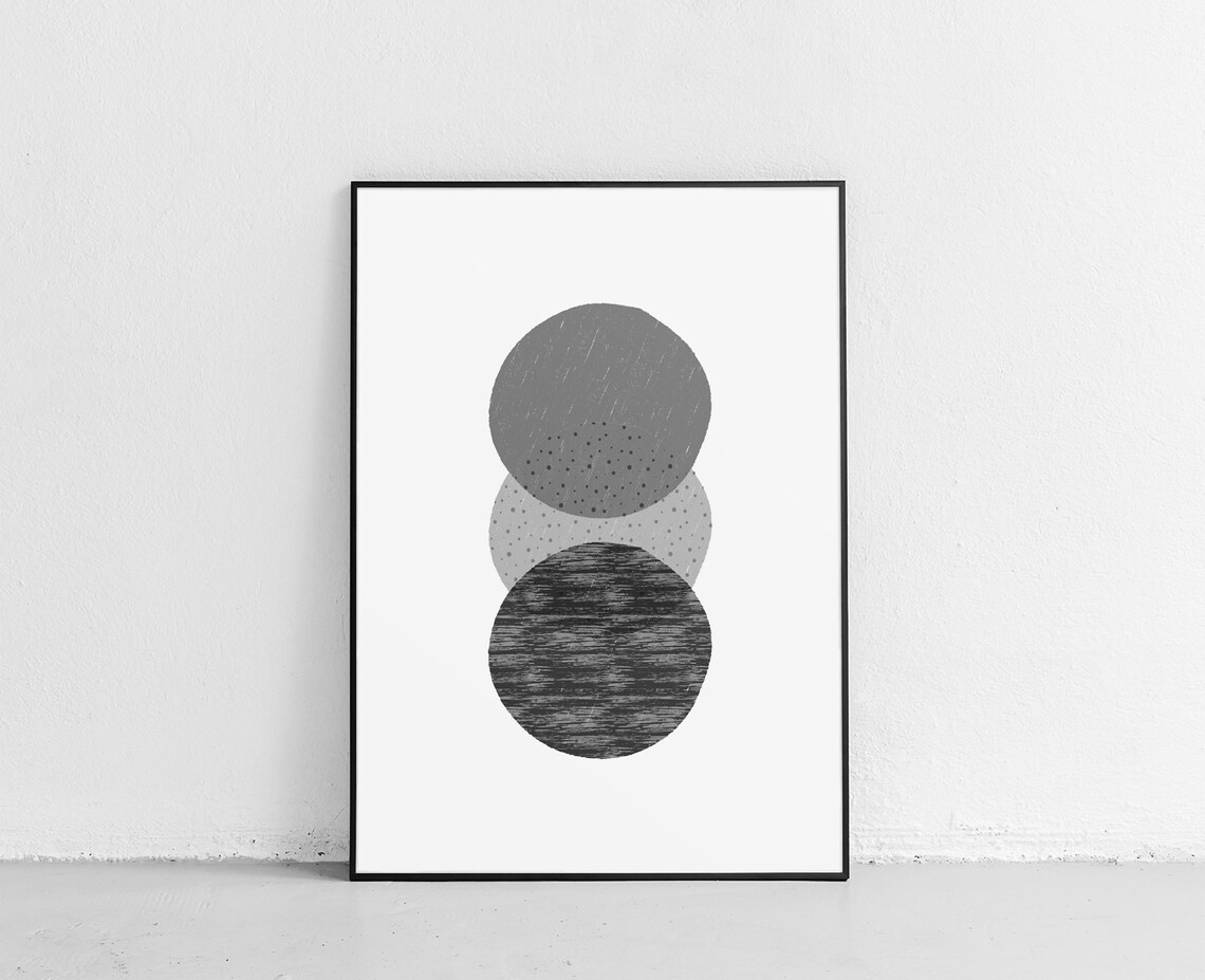 Circles Printable Circles Wall Art Circles Home Decor Etsy