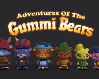 PLAKIT 32mm Gummy Bears Mini Figurines