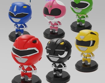 Figuras en miniatura de los Power Rangers de 32 mm de PLAKIT