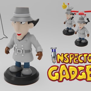 PLAKIT 32mm Inspector Gadget Mini Figurines