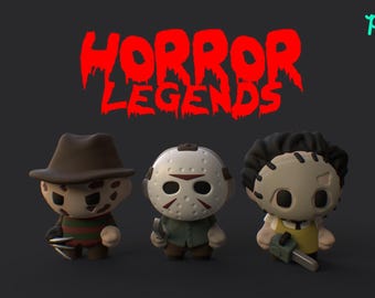 Figuras en miniatura de leyendas del terror de 32 mm de PLAKIT