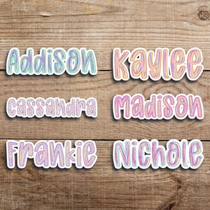 Personalized Name Stickers, Custom Name Sticker, Back to School Labels, Brush Name Sticker,  Cute Name Label for Laptop, Water Bottle