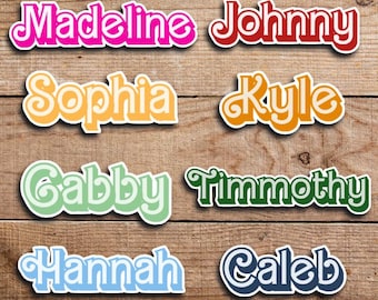 Personalized Pink Script Name Sticker: Water-Resistant Vinyl Decal