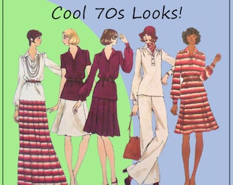 Vogue 2913 - Vintage 1970s Vogue Basic Design Pattern - Dress, Pants, Skirt, Blouse, Etc. - Hard to Find - Size 16 (Bust 38) - UNCUT