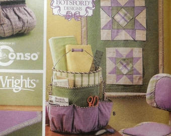 Simplicity 5932 - Quilt Projects & Gifts - Sewing Box, Chair Pad, Sewing Items Tote, Quilter's Bag - DIY Gift Ideas - Quilt Club = UNCUT