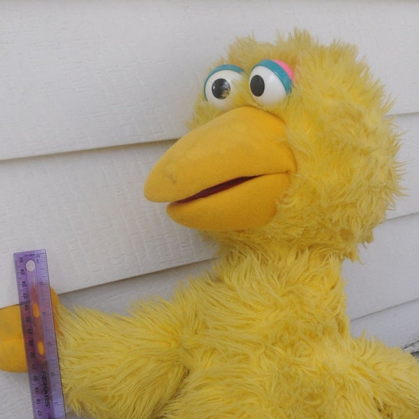 Vintage 1980s GIANT Big Bird from Hasbro Softies - Good Condition - Sesame Street Stuffed Animal / Plushie - HUGE - HEAVY