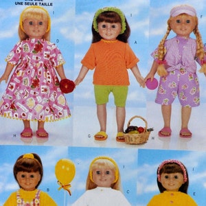 Butterick 5452 - Zomerkleding voor American Girl of andere 18 inch-poppen - Fun In the Sun-patroon - DIY-poppenkleding - cadeau-idee