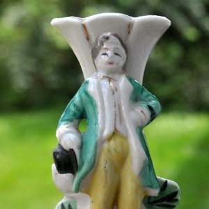 Vintage bezette Japan koloniale man Bud vaas - Tchotchke - schattig jaren 1940 beeldje, miniatuur, snuisterij