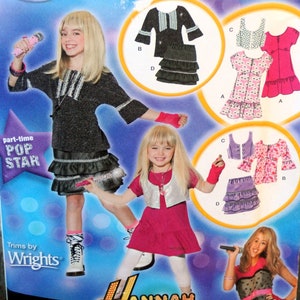 Simplicity 2630 - DIY Hannah Montana Costumes / Outfits - Boho, Hippie, Rock & Roll - Size 7 - 14 - Pop Star - UNCUT