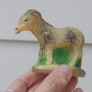 Vintage Nativity Figurine - Shaggy Donkey / Ass -  Christmas Display, Xmas, Saint - Chalkware - Italian - Made in Italy - Rare