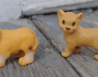 Pair of Barbie-Sized Model Lion Cub - Park Ranger / Animal Rescue - Baby - Model, Dollhouse, Accessories - Cute / Kawaii - Wildelife